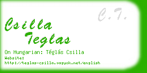 csilla teglas business card