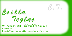 csilla teglas business card